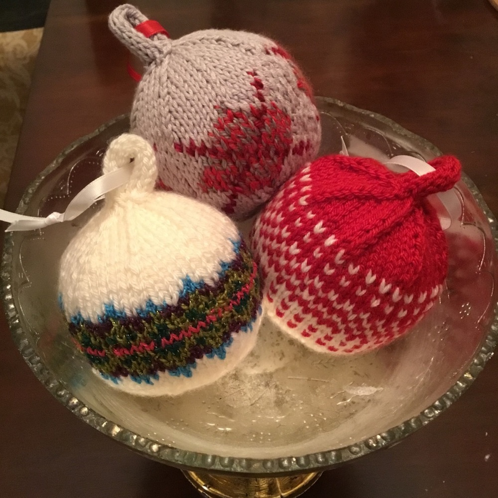 Hand-knitted Christmas Ornaments